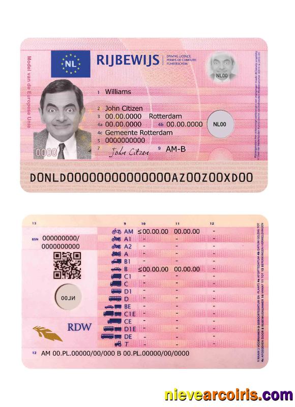 Netherlands driving license 2014-present